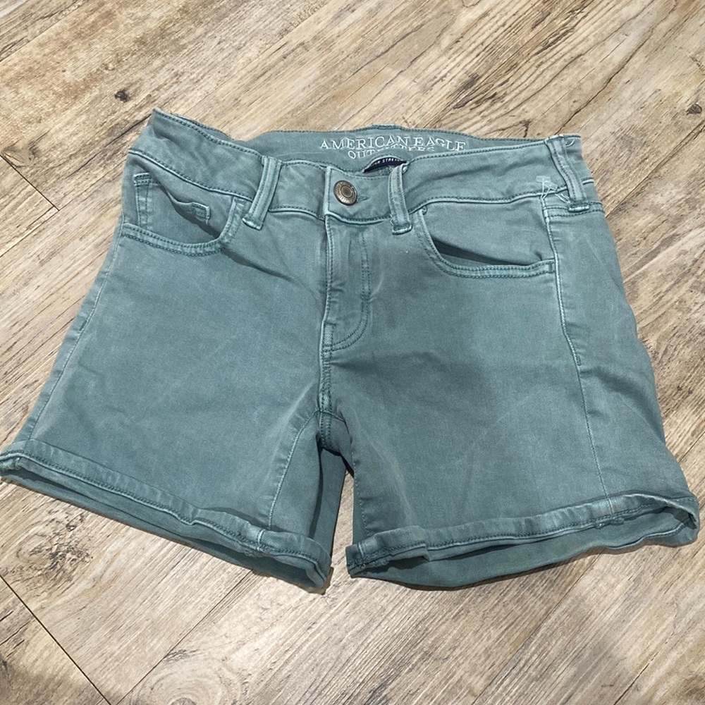 Mint color, American Eagle shorts
